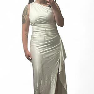 White One Shoulder Dress Size